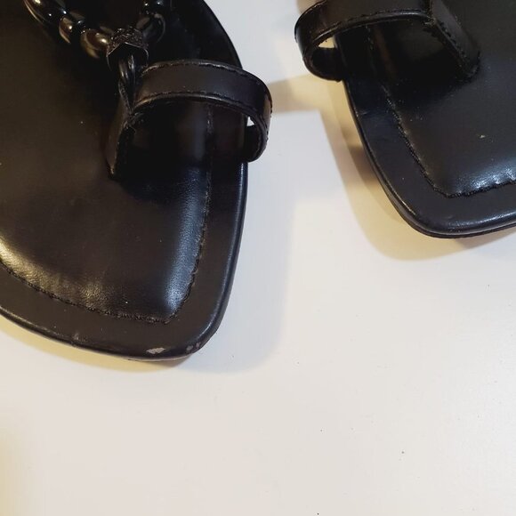 Ann Marino Black Sandals Size 7 - Picture 9 of 9